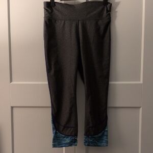 Xersion Charcoal and Teal Kids Leggings